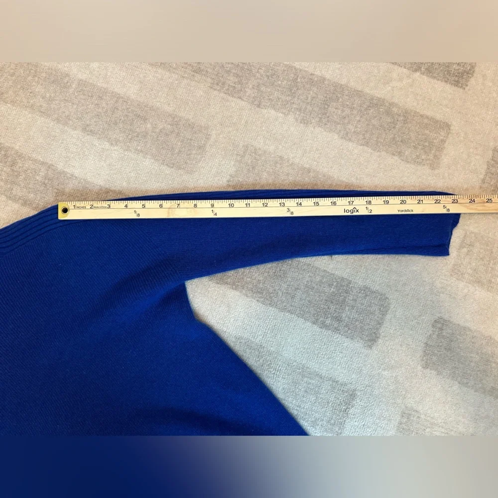 Eileen Fisher Cashmere Funnel-Neck Sweater Royal Blue (Size XS)